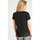 Vêtements Femme T-shirts & Polos Daxon by  - Tee-shirt fantaisie brodé et ajouré Noir
