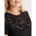 Vêtements Femme T-shirts manches courtes Daxon by  - Tee-shirt fantaisie brodé et ajouré Noir