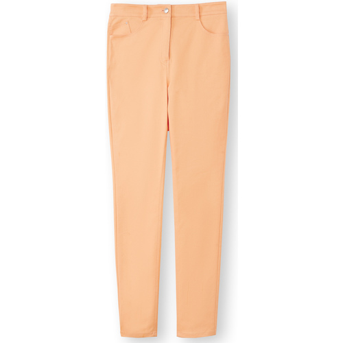 Vêtements Femme Pantalons Daxon by  - Pantalon droit 5 poches Orange