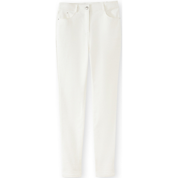 Vêtements Femme Pantalons Daxon by  - Pantalon droit 5 poches Blanc