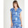 Vêtements Femme Chemises / Chemisiers Daxon by  - Blouse manches T tissu fluide Bleu