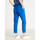 Vêtements Femme Pantalons Daxon by  - Pantalon raccourci élastiqué dos Bleu