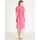 Vêtements Femme Robes Daxon by  - Robe col tailleur manches courtes Rose