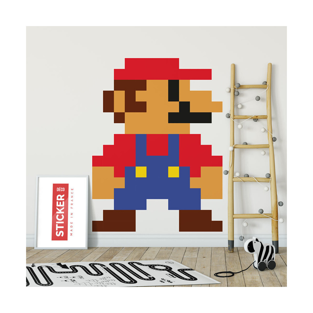 Maison & Déco Stickers Sticker Déco Sticker Mario Pixel Art - XL (98 x 74cm) 