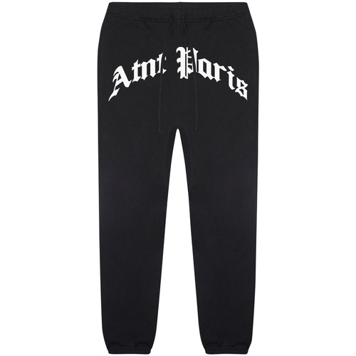 Vêtements Jeggins / Joggs Jeans Atnt Paris BAS JOGGING NOIR GOTIK LOGO Noir
