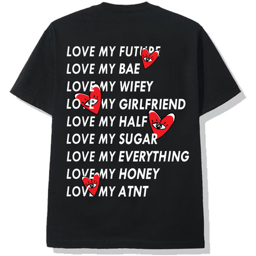 Vêtements T-shirts manches courtes Atnt Paris Tee shirt Unisexe Noir Love Heart Noir