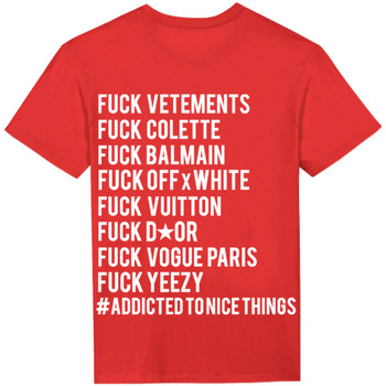 Vêtements Lauren Ralph Lau Atnt Paris Tee shirt Unisexe Rouge Fuck Rouge
