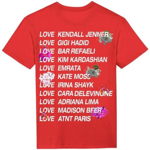 Vêtements T-shirts manches courtes Atnt Paris Tee shirt Unisexe Rouge Love Flower Rouge