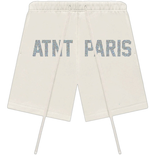 Vêtements Shorts / Bermudas Atnt Paris Rhinestone - Short blanc Blanc