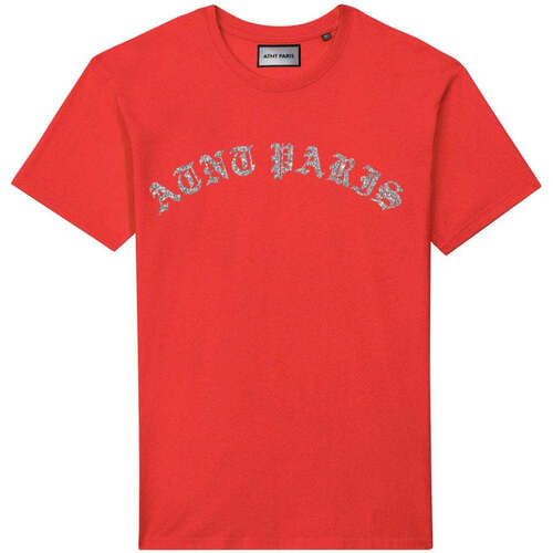 Vêtements T-shirts manches courtes Atnt Paris Tee shirt Unisexe Rouge Gotik Strass Rouge