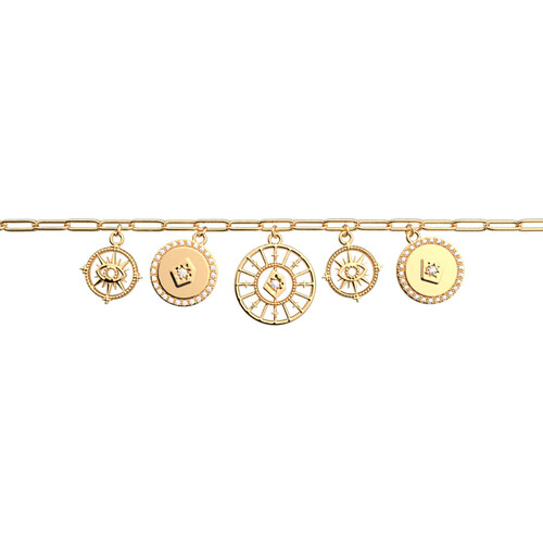 Montres & Bijoux Femme Bracelets Les Georgettes Bracelet  Astrale pampille dorée,

16mm Jaune