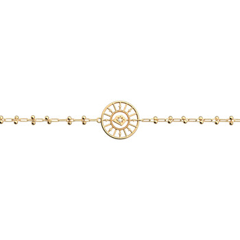Montres & Bijoux Femme Bracelets Les Georgettes Bracelet souple  Astrale doré 16mm Jaune