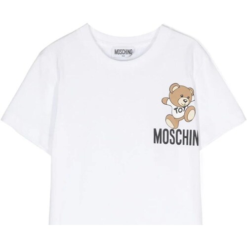 Vêtements Garçon T-shirt En Coton Moschino HUM04KLAA02 Blanc