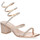 Chaussures Femme Sandales et Nu-pieds Vero Moda Sandales à talon large et décorations brillantes pour femme Doré