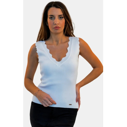 Vêtements Femme Tops / Blouses Fracomina FR24ST4011K41601 Blanc