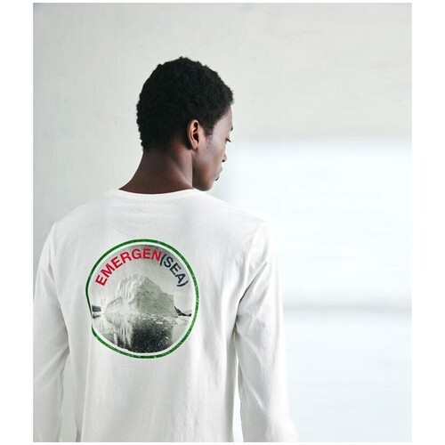 Vêtements Homme T-shirts manches courtes Ecoalf Polo Ted Gris Blanc
