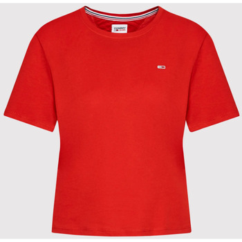 Vêtements Femme T-shirts manches courtes Tommy Hilfiger - T-shirt col rond - rouge Autres