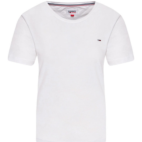 Vêtements Femme T-shirts manches courtes Tommy Hilfiger - T-shirt col rond - blanc Blanc