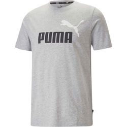 Vêtements Homme Polos manches courtes Puma ESS+ 2 Col Logo Tee Gris