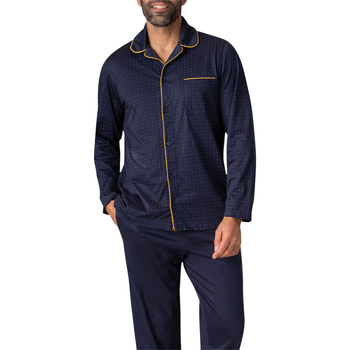 Vêtements Homme Pyjamas / Chemises de nuit Eminence Pyjama long coton à pois Marine