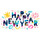 Maison & Déco Stickers Sticker Déco Sticker Mural Happy New Year 02 - M (90 x 45,5cm) 