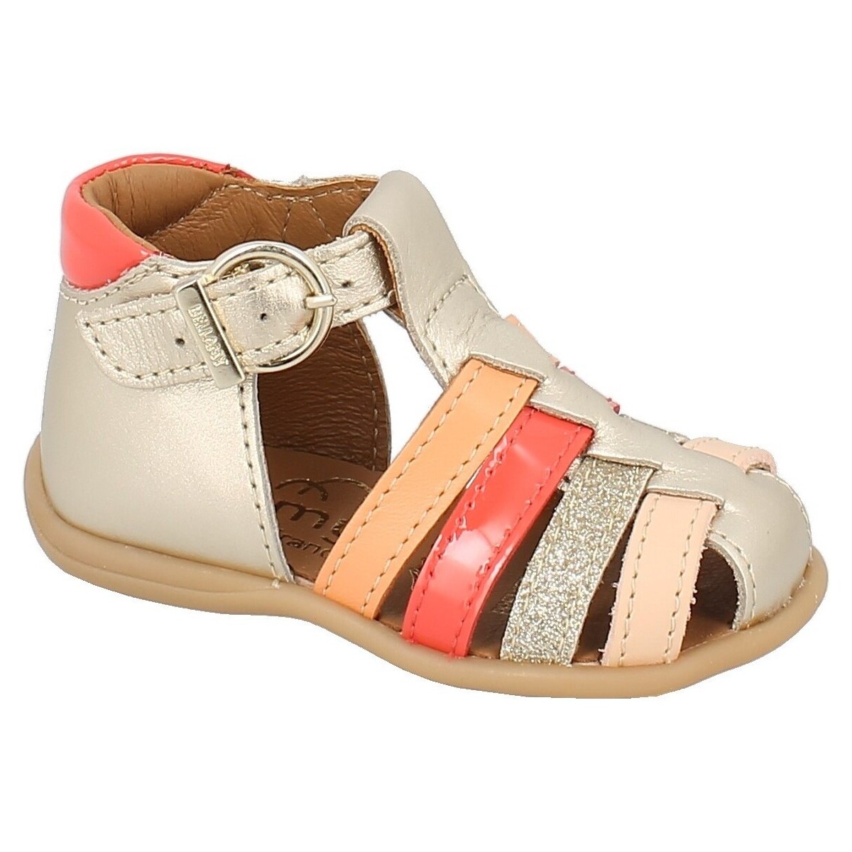 Chaussures Fille Sandales et Nu-pieds Bellamy DAX OR ROUGE