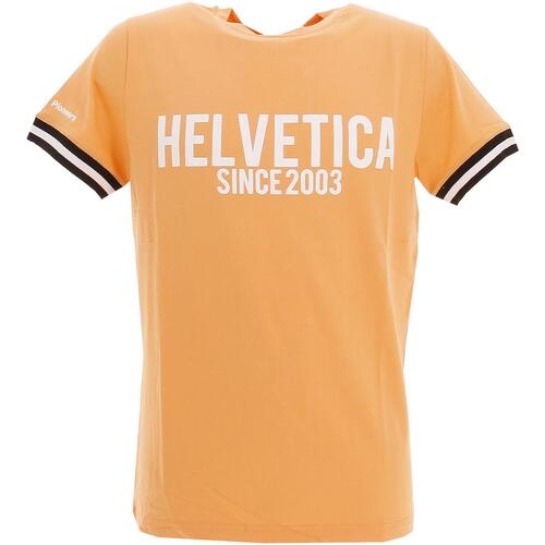 Vêtements Homme T-shirts manches courtes Helvetica Malcom peach t-shirt Blau Orange