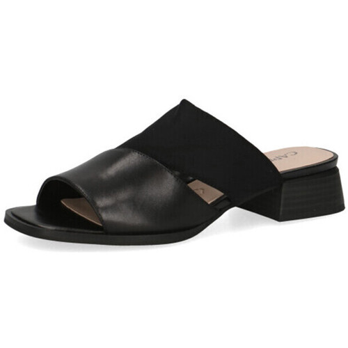 Chaussures Femme Sandales et Nu-pieds Caprice Rideaux / stores, Cuir et Tissu-27208 Noir