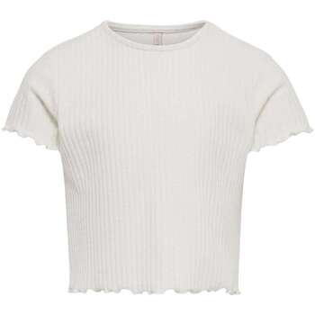 Vêtements Fille T-shirts manches courtes Only 162099VTPE24 Blanc