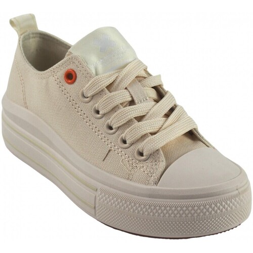 Chaussures Fille Multisport Xti fille toile 150853 beige Blanc
