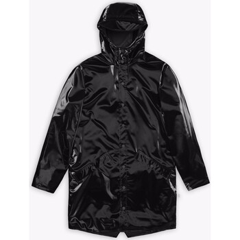 Vêtements Parkas Rains Levis Γυναικείο Τζιν Jacket noir brillant-047068 Noir