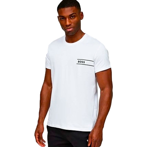 Vêtements Homme T-shirts manches courtes BOSS Jersey Blanc