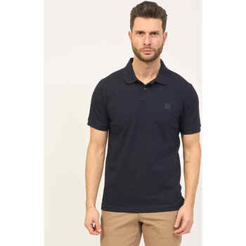 Vêtements Homme T-shirts & Polos BOSS Polo  bleu en coton stretch avec logo Bleu