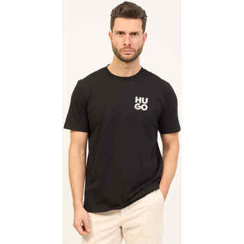 Vêtements Homme T-shirts & Polos BOSS T-shirt  Boss noir en jersey de coton avec logo Noir