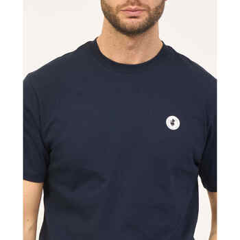 Save The Duck T-shirt col rond bleu  avec logo Bleu