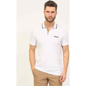 Vêtements Homme T-shirts & Polos BOSS Polo homme  Paddy en coton mélangé Blanc