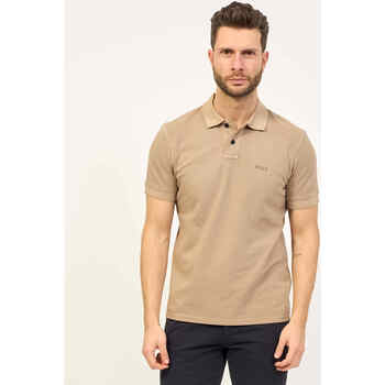Vêtements Homme T-shirts & Polos BOSS Polo homme  en piqué de coton avec logo Beige