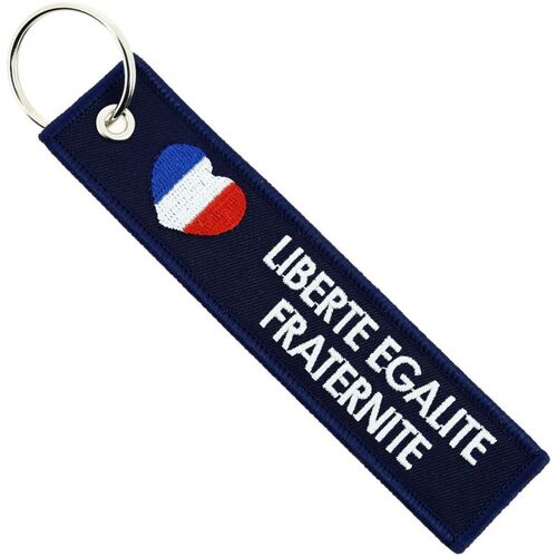 Accessoires textile Porte-clés Clj Charles Le Jeune Porte-clés Coeur Liberté égalité Fraternité Bleu