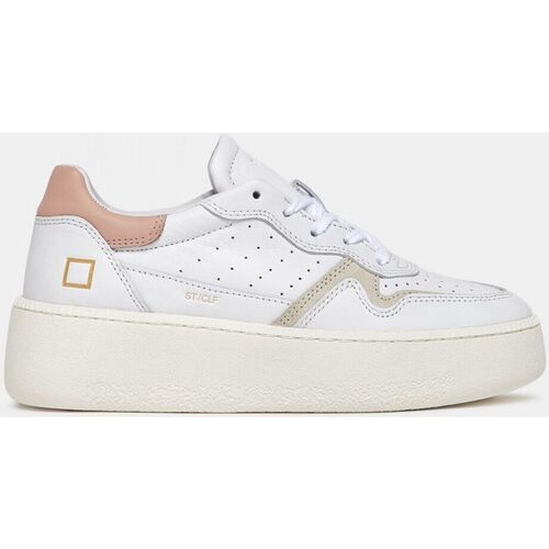 Chaussures Femme Baskets mode Date W997-ST-CA-WP - STEP CALF-WHITE PINK Blanc