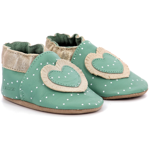 Chaussures Fille Chaussons bébés Robeez Baby Tiny Heart Vert