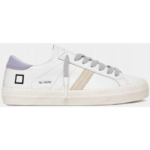 Chaussures Femme Baskets mode Date W401-HL-VC-HL - HILL LOW VINTAGE-WHITE LILAC Blanc