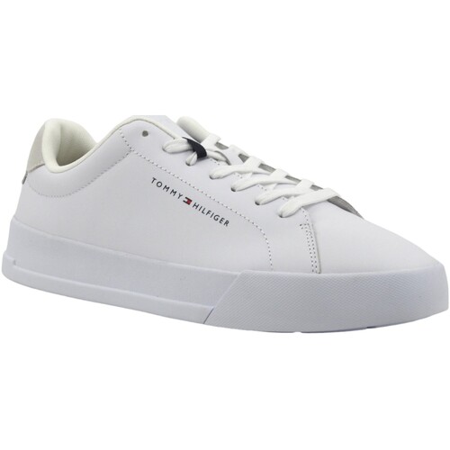 Chaussures Homme Multisport Tommy Hilfiger TH Court Sneaker Uomo White FM0FM04971 Blanc