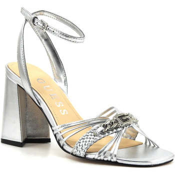 Chaussures Femme Bottes Guess Sandalo Tacco Donna Silver FLJKENLEM03 Argenté