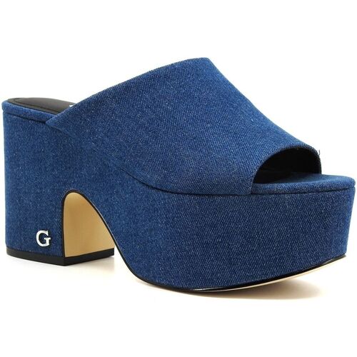 Chaussures Femme Bottes Guess Sandalo Zoccolo Donna Blue FLJYA2DEN04 Bleu