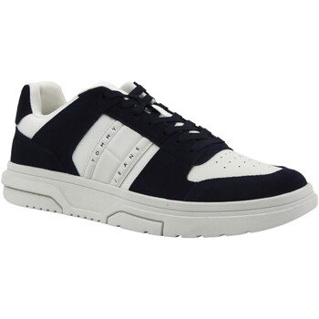 Chaussures Homme Multisport Tommy Hilfiger Sneaker Uomo Dark Night Navy Bianco EM0EM01371 Blanc