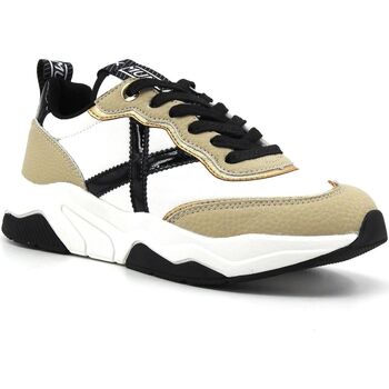 Chaussures Femme Multisport Munich Wave 105 Sneaker Donna White Beige Black 8770105 Blanc