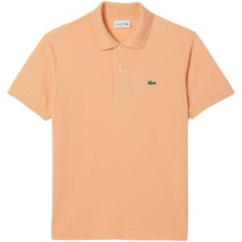 Vêtements Homme Polos manches courtes Lacoste Polo short sleeved ribbed coll Orange