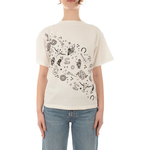 Vêtements Femme T-shirts manches courtes Akep TSKD05207 Blanc