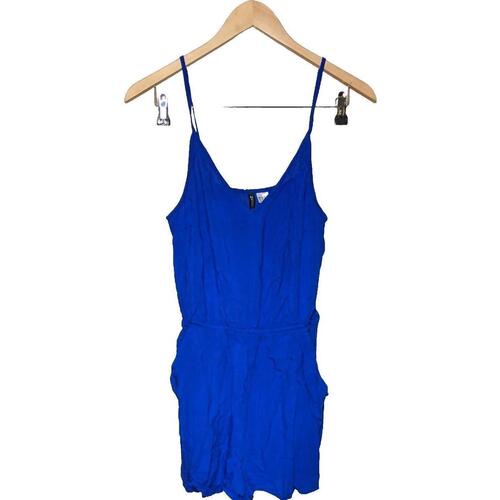 Vêtements Femme Combinaisons / Salopettes H&M combi-short  38 - T2 - M Bleu Bleu