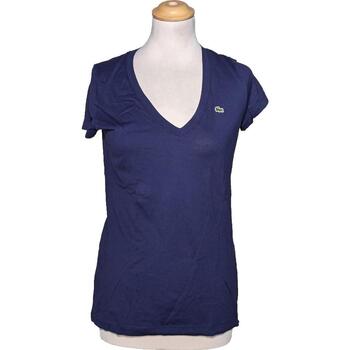 Vêtements Femme T-shirts & Polos Lacoste top manches courtes  40 - T3 - L Bleu Bleu